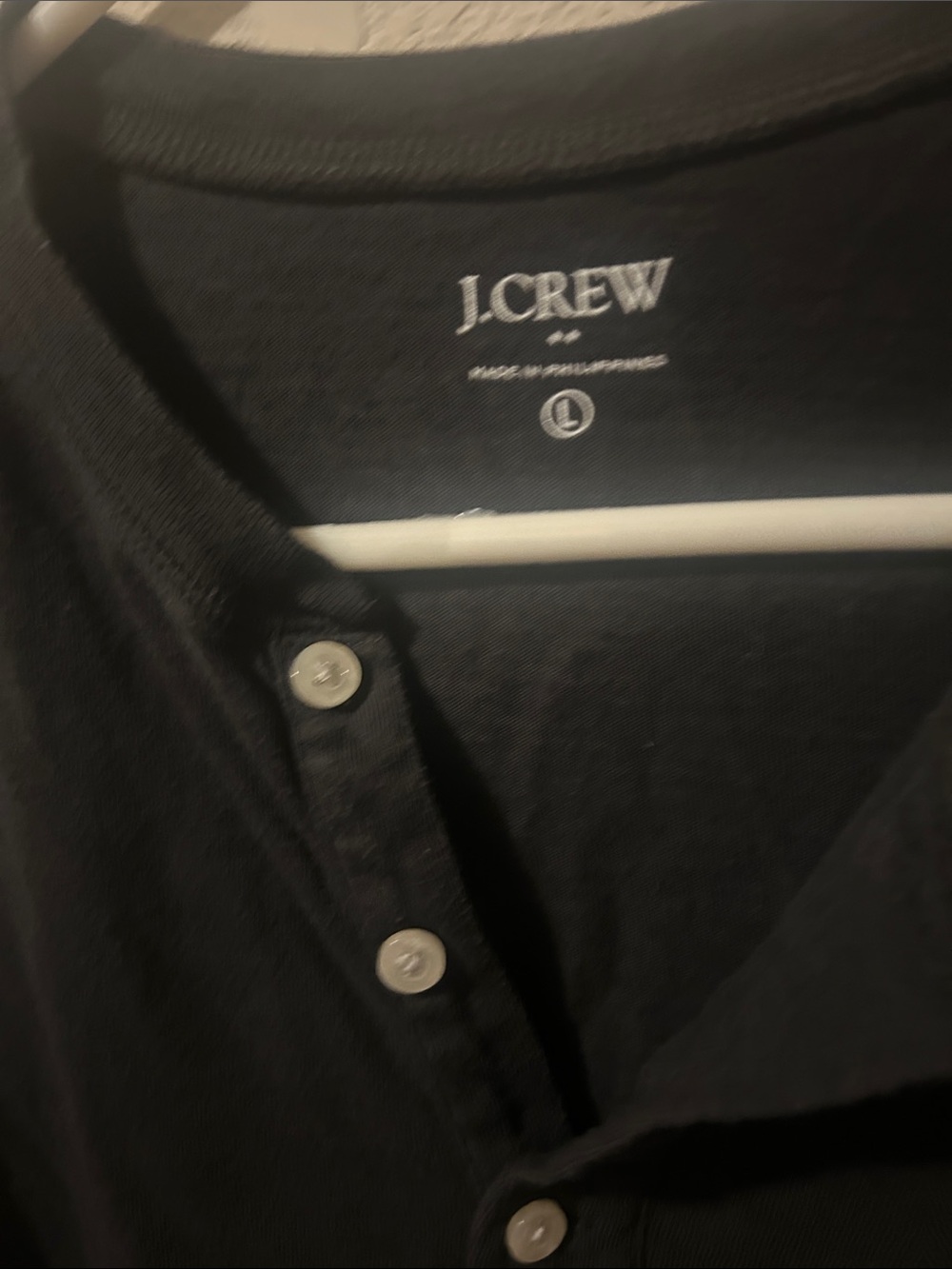 J. Crew Men’s dark gray Henley Shirt